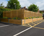 Timber planters with trellis screens