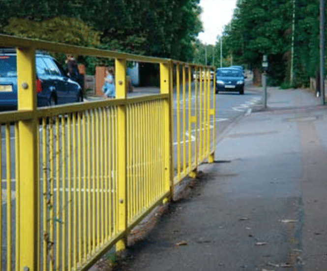 Pedestrian Vista Guardrail - galvanized steel safety barrier for walkways