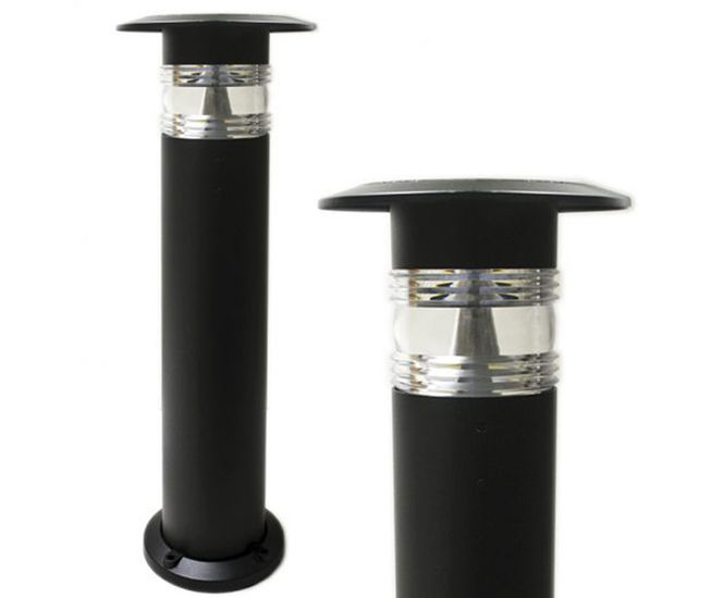 Pan Solar Light Bollard - solar aluminium path light for outdoor use