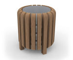LBV 115 slatted wooden litter bin