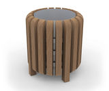 LBV 115 slatted wooden litter bin - on this page