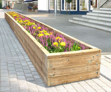 Longley Planter - large timber outdoor planter