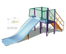 Wide Slide - inclusive metal playground slide for children and carers
