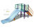 Wide Slide - inclusive metal playground slide for children and carers 0