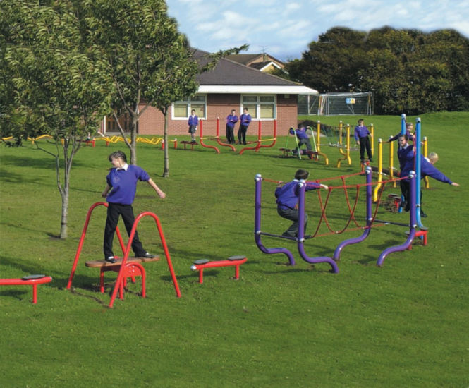 Fantasy Funrun - modular outdoor agility trail for playground fitness