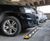 Wheel Stops - recycled rubber car park bay marker with reflective stripes 4