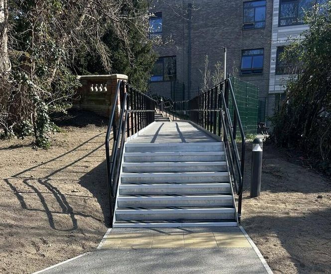 RootBridge installation for school pathway in a Root Protection Area