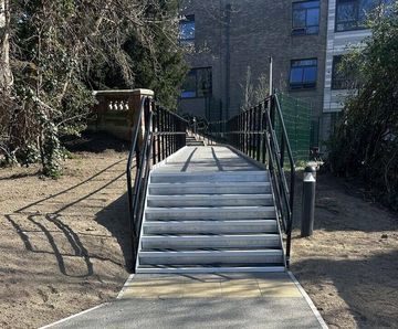 RootBridge installation for school pathway in a Root Protection Area