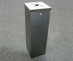 Flat Top Tower Cigarette Bin - outdoor metal freestanding smoking bin
