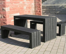 London Bench And Picnic Table - recycled plastic outdoor dining set