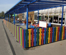 Branksome Freestanding Canopy Shelter - steel outdoor walkway cover