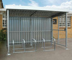 Corscombe Cycle Shelter - steel bike storage shelter for outdoor use