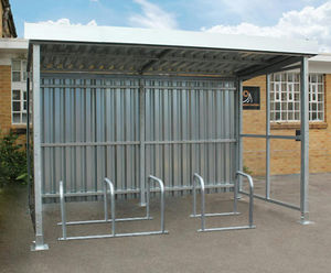 Corscombe Cycle Shelter - steel bike storage shelter for outdoor use