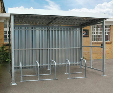 Corscombe Cycle Shelter - steel bike storage shelter for outdoor use