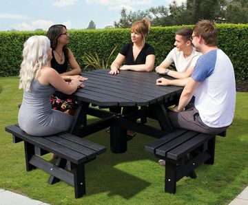 100% Recycled Plastic Octagonal Picnic Table