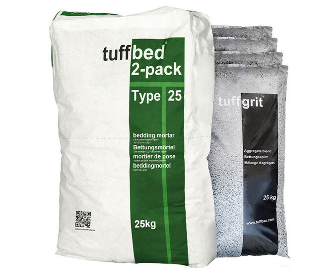 tuffbed® 2-Pack Type 25 - permeable bedding mortar for paving slabs