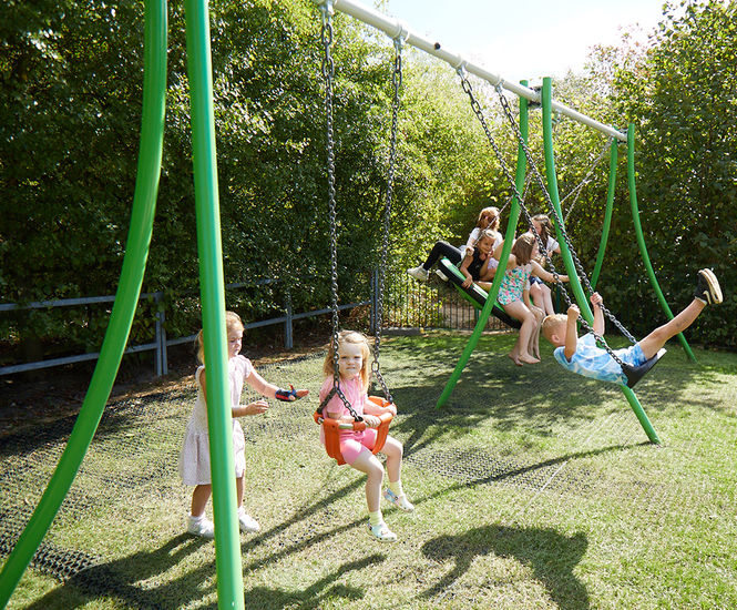 Modular Swing Set - metal playground swing frame for custom seat options