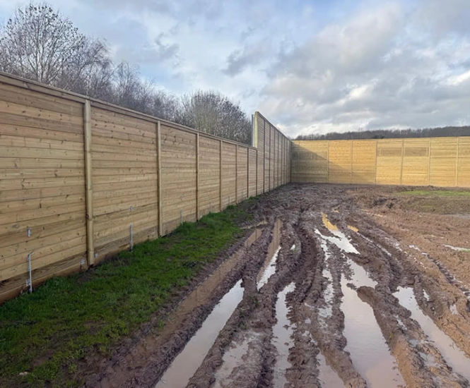 Bespoke acoustic barrier for quarry