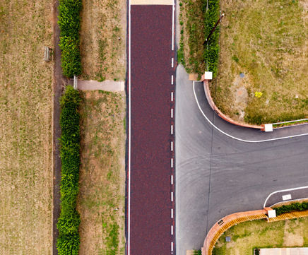 NatraTex ChipTex - coloured demarcation aggregate for tarmac