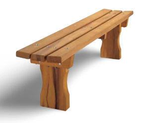 Backless timber bench