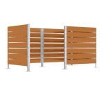 Wheelie bin stores with HPL cladding