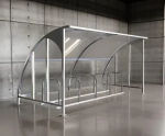 Warland cycle shelter - mild steel outdoor bike storage