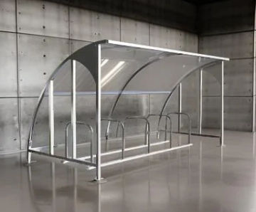 Warland cycle shelter - mild steel outdoor bike storage