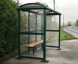Heritage bus shelter full end panels