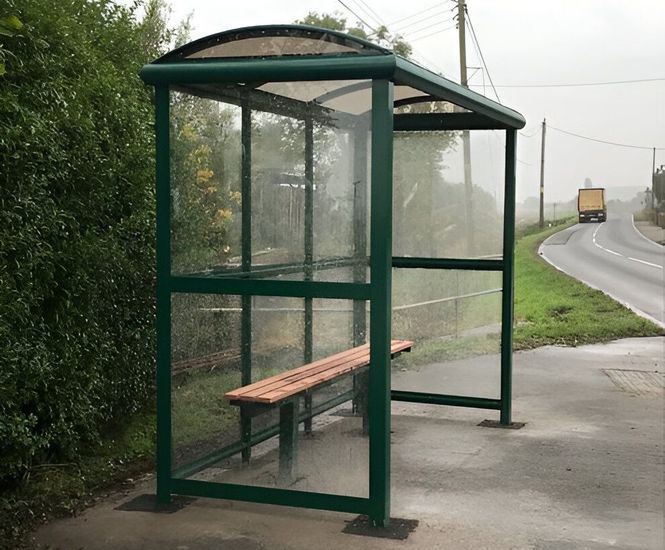 Heritage bus shelter full end panels