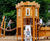 Medieval themed timber play sculpture for historic Warwick Castle 4