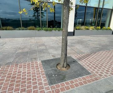 Bespoke stainless steel furniture for Olympic House, Belfast