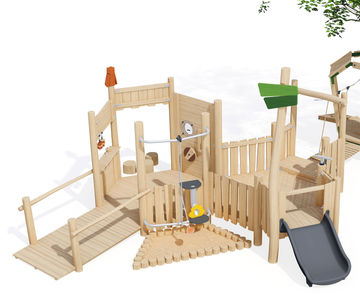 Arborea Play J49904 - treehouse themed large timber play structure