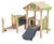 J49253® - timber multi play tower for young children with tunnel and slide 0