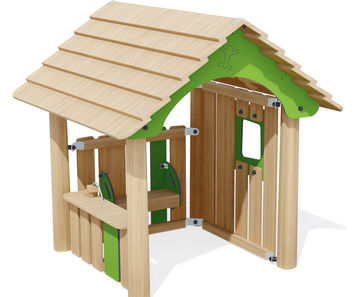 J49258 Little Cabin - outdoor timber playhouse for kids