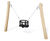 J449 - Robinia timber swing with single cradle seat 0