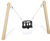 J449 - Robinia timber swing with single cradle seat 1