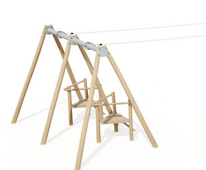 J522 - timber double flying fox for level ground