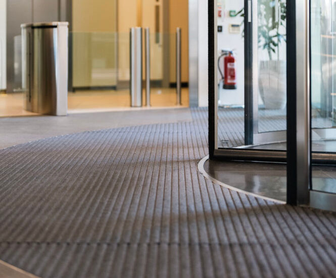 Entrance matting for refurbished One Glass Wharf Bristol, UK