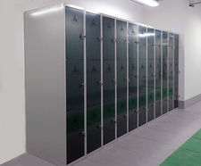 3-Tier Folding Bike Lockers - steel lockers for folding bike storage