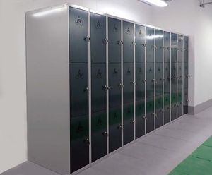 3-Tier Folding Bike Lockers - steel lockers for folding bike storage