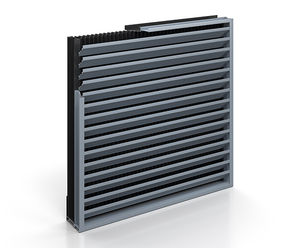 RS-5225 - 64mm inverted front blade rain defence louvre for sightproofing