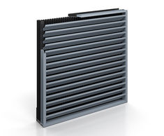 RS-5225 - 64mm inverted front blade rain defence louvre for sightproofing