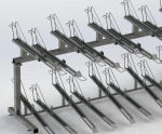 Two tier bike rack - cycle storage for compact spaces