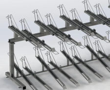 Two tier bike rack - cycle storage for compact spaces