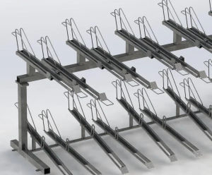 Two tier bike rack - cycle storage for compact spaces