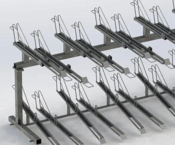 Two tier bike rack - cycle storage for compact spaces