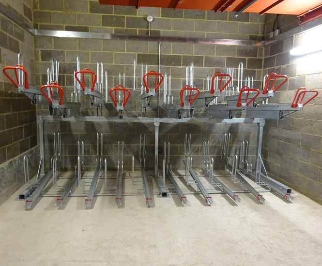 Hampshire Plus 2-Tier Rack - steel bike rack for secure cycle storage