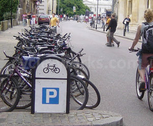Bike Corrals - outdoor steel bike parking for replacing car spaces