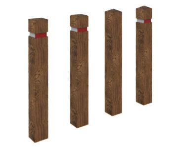 Timber bollard - hardwood bollards for pathways and parks