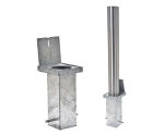 Removable galvanised bollard